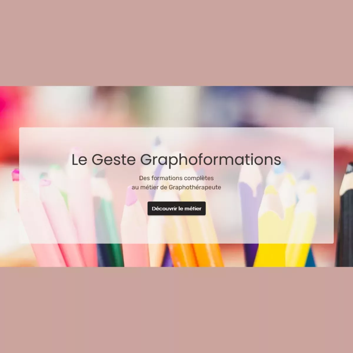 Page d’accueil site Le Geste